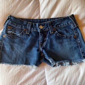 True religion cut off shorts